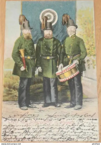 Schützenfest Wolgast 1904 , Schützenzunft , Schützenverein , Mecklenburg , AK , Ansichtskarte !!