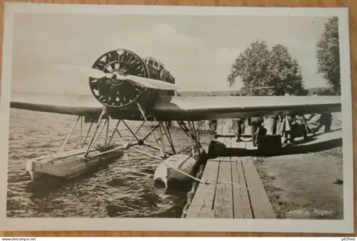 Sellin a. Rügen , ca. 1940 , Wasserflugzeug , Flugzeug , Mecklenburg , AK , Ansichtskarte !!