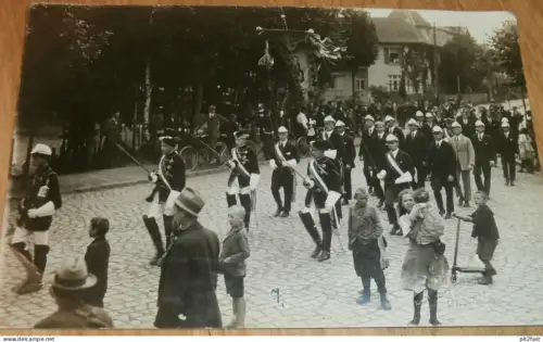 Festumzug - Ludwigslust / Neustadt-Glewe , 1923 , Verein , Partriotika , Militär , Mecklenburg , AK , Ansichtskarte !!