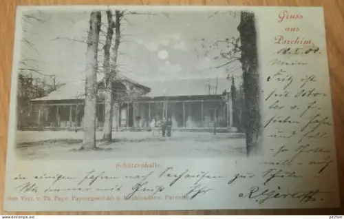Schützenhalle Parchim , 1900 , Schützenzunft , Mecklenburg , AK , Ansichtskarte !!