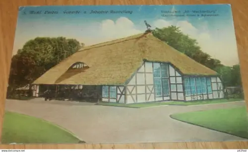 Brauerei Schall & Schwencke in Schwerin , 1907 , Restaurant ,Landesausstellung , Mecklenburg , alte AK , Ansichtskarte !