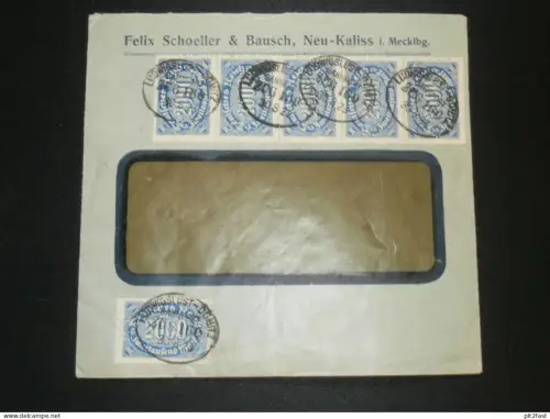 Felix Schoeller & Bausch in Neu Kaliss in Mecklenburg , 1923 , Inflation , viele Marken , Ludwigslust-Dömitz !!!