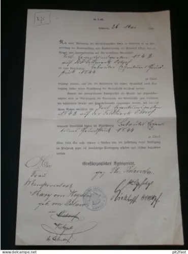 Feldmark Ostorf b. Schwerin i. Mecklenburg , 1909 , von Bülow , von Heyden , Hypothek , altes Dokument !!