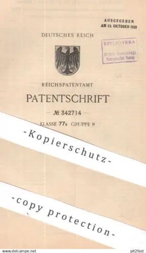 original Patent - Paul Kaisler , Georg Schötz , Lorenz Hayd , München | 1919 | Karussell mit drehbarer Bühne | Rundbahn