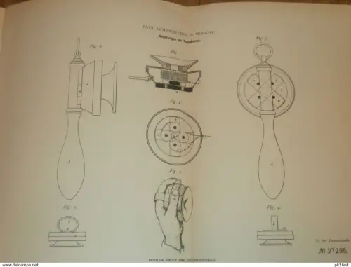 original Patent - Paul Goloubitzky in Moskau / Russland , 24.07.1883 , Telephon , Telefon , Telephonie !!