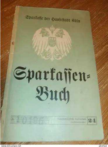 altes Sparbuch Köln , 1940 - 1942 , Maria Rieger geb. Mehring in Köln Ehrenfeld , Sparkasse , Bank !!
