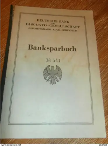 altes Sparbuch Köln Ehrenfeld , 1936 - 1938 , Maria Mehring in Köln Ehrenfeld , Sparkasse , Bank !!