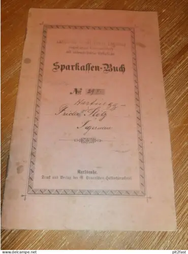 altes Sparbuch Tegernau , 1915 - 1921 , Frida Stolz / Hartnegg in Tegernau , Sparkasse , Bank !!