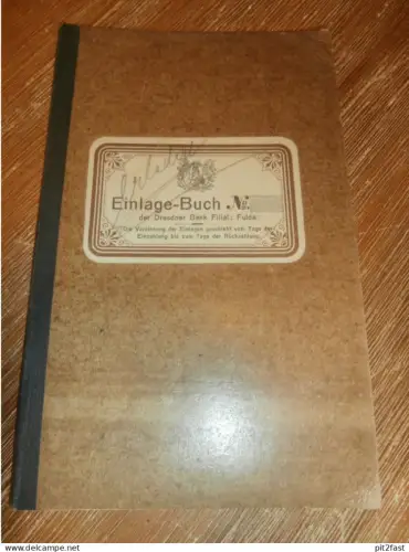 altes Sparbuch Bad Salzschlirf / Fulda , 1917 - 1919 , Hermann Heinrich in Bad Salzschlirf , Sparkasse , Bank !!