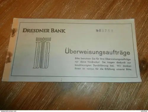 altes Scheckheft Dresdner Bank Eupen 1941 , mit ca. 14 Formularen , Sparkasse , Bank !!