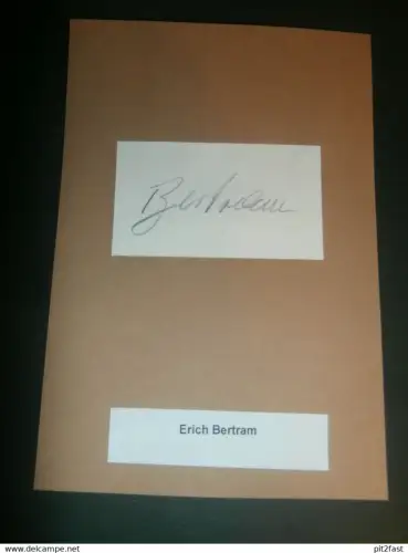 Autograph Rennfahrer , Erich Bertram , 40/50er Jahre , Grasbahn , Sandbahn , Speedway , Motorradrennen !!!