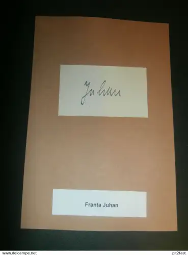 Autograph Rennfahrer , Franta Juhan , 40/ 50er Jahre , Grasbahn , Sandbahn , Speedway , Motorradrennen !!!