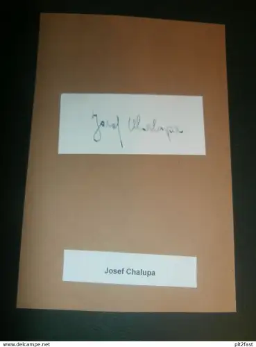 Autograph Rennfahrer , Josef Chalupa , 40/ 50er Jahre , Grasbahn , Sandbahn , Speedway , Motorradrennen !!!