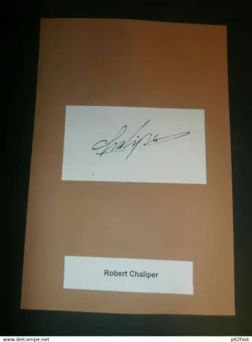 Autograph franz. Rennfahrer , Robert Chaliper , 40/ 50er Jahre , Grasbahn , Sandbahn , Speedway , Motorradrennen !!!