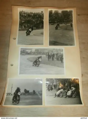 Fotos vom Sachsenring , ca. 1950 , Hohenstein-Ernstthal , DDR , Rennsport , Motorradrennen !!!