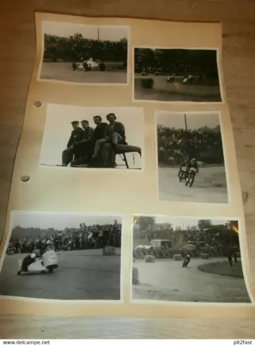 Fotos vom Sachsenring , ca. 1950 , Hohenstein-Ernstthal , DDR , Rennsport , Motorradrennen !!!