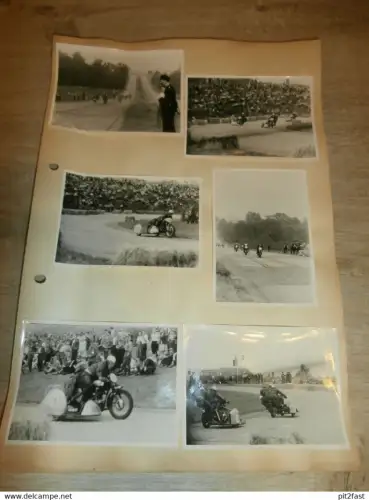 Fotos vom Sachsenring , ca. 1950 , Hohenstein-Ernstthal , DDR , Rennsport , Motorradrennen !!!