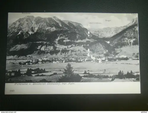 AK Oberstdorf 1905 , Panorama v. Waldesruh , Ansichtskarte , Postkarte !!!