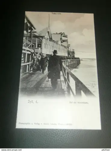AK Sylt , ca. 1905 , Auf der Wandelbahn , Ansichtskarte , Postkarte !!!