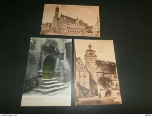 3x AK , Rothenburg o.d. Tauber , ca. 1905 , Ansichtskarte , Postkarte !!!