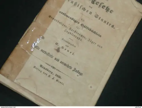 Jagdgesetzte in Preußen , 1850 , Jagd , Forst , Arnsberg , Jäger , Forst !!