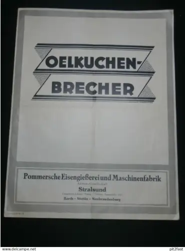 Eisengießerei Stralsund / Neubrandenburg / Barth i. Mecklenburg , 1927 , Stettin , Prospekt , Reklame , Werbung !!
