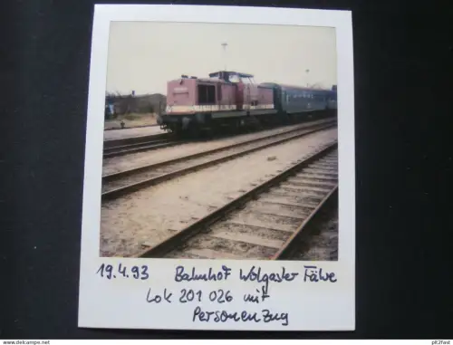 Bahnhof - Fähre Wolgast , 1993 , altes Foto , Eisenbahn , Lok , altes Foto !!