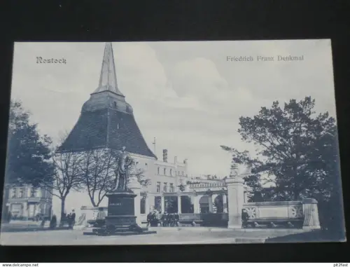 Rostock i. Mecklenburg , 1908 , Friedrich Franz Denkmal , Ansichtskarte , AK , CPA !!