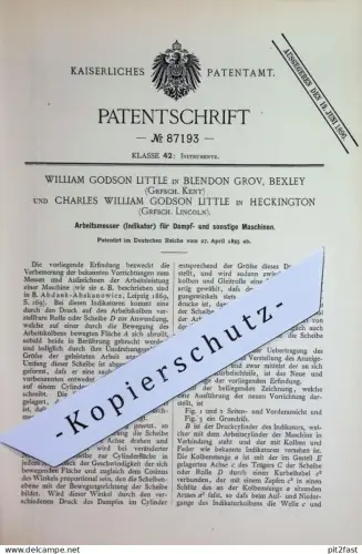 original Patent - William Godson Little , Blendon Grov , Bexley Kent | Charles W. Godson Little , Heckington | Indikator