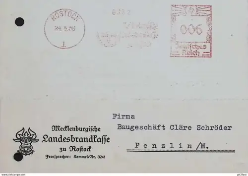 Holzbaracken - Wagnis Usadel b. Neustrelitz , 1936 , Cläre Schröder , Brandkasse zu Rostock i. Mecklenburg !!