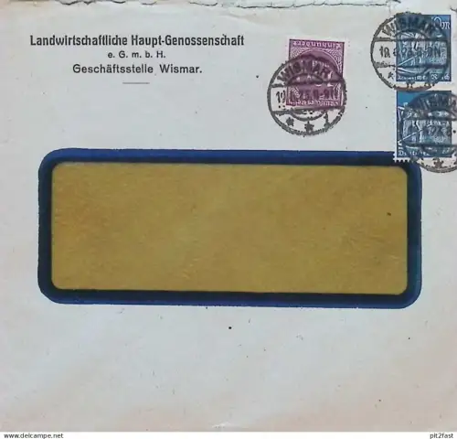 Landwirtschaftliche Haupt-Genossenschaft Wismar i. Mecklenburg 1925 , Umschlag  !!