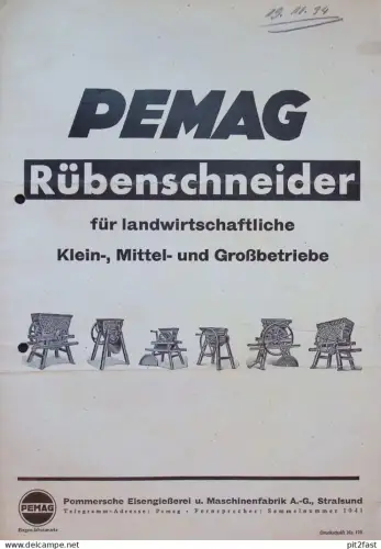 Pommersche Eisengießerei Stralsund , 1934 , Prospekt , Katalog , Reklame , Werbung , Mecklenburg !!