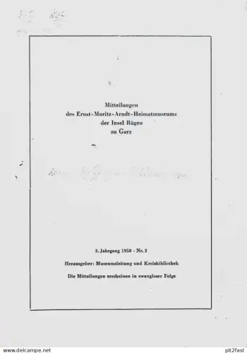 Prospekt , Museum Garz auf Rügen , 1958 , Modellbau , Schiffbau , Ernst Wiedemann !!