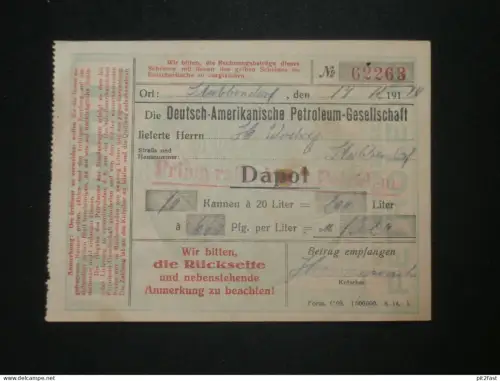 Stubbendorf b. Gnoien i. Mecklenburg , 1920 , Deutsch Amerikanische Petroleum Gesellschaft  !!