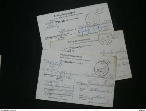 Stalag II A - Neubrandenburg , 1943 , 3x Gefangenenlager - Post , Mecklenburg  !!