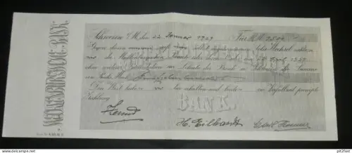 Sola-Wechsel Schwerin i. Mecklenburg , 1929 , Rostock , Neustrelitz ,  Scheck , Bank , Sparkasse !!