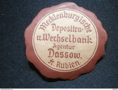 Dassow i. Mecklenburg , alte Reklamemarke , Siegelmarke , Siegel , H. Rubien !!