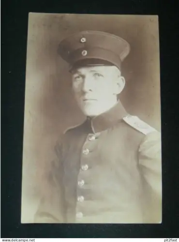 Porträt - Füsilier-Regiment 90 - Soldat , Foto , Rostock , Wismar Ansichtskarte