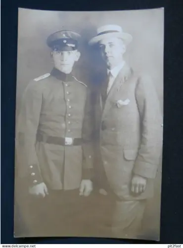 Porträt - Füsilier-Regiment 90 - Soldat , Foto , Rostock , Wismar , AK , CPA !!