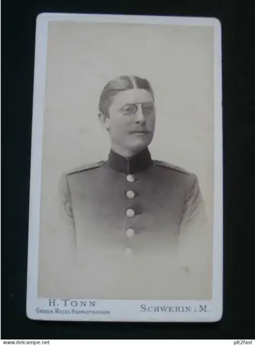 Porträt - Füsilier-Regiment 90 - Soldat , Foto , Rostock , Schwerin , FR 90 , CDV !!!