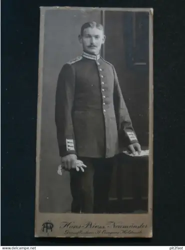 Porträt - Füsilier-Regiment 90 - Soldat , Foto , Rostock , Wismar , CDV , Neumünster !!