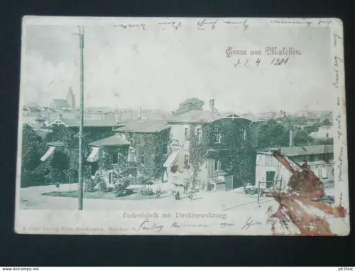 Malchin i. Mecklenburg , 1901 , Zuckerfabrik , Ansichtskarte , AK , CPA !!