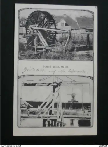 Soolbad Sülze i. Mecklenburg , 1910 , Mühle , Windmühle , Ansichtskarte , AK !