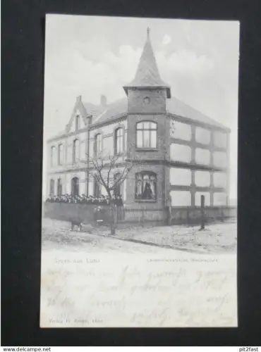 Lübz i. Mecklenburg , 1906 , Winterschule , Ansichtskarte , AK , CPA !!