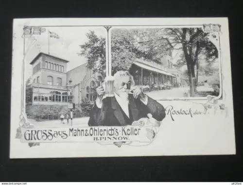 Rostock i. Mecklenburg , 1909 , Mahn & Ohlerich Keller , Brauerei , AK , CPA !!