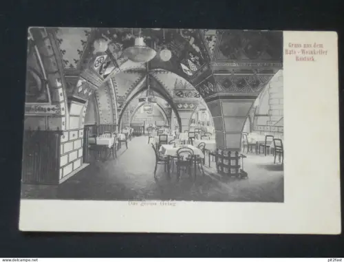 Rostock i. Mecklenburg , ca. 1910 , Rats-Weinkeller , Ansichtskarte , AK , CPA !