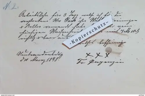 Waisengericht Neubrandenburg , 1898 , altes Dokument , Mecklenburg  !!