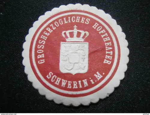 Hoftheater Schwerin i. Mecklenburg , alte Siegelmarke , Vignette !!