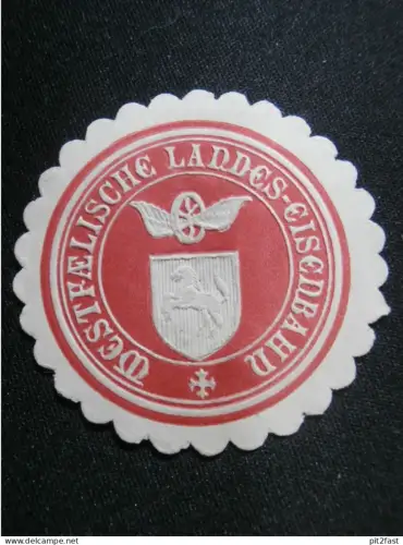 Landes - Eisenbahn Westfalen , alte Siegelmarke , Mecklenburg , Vignette
