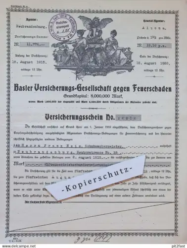 Schuhmacher Franz Heim in Neubrandenburg i. Mecklenburg , 1920 , Neutorstrasse !!
